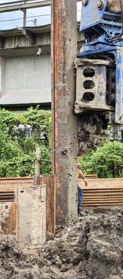 35ton SHANTUI 335LC Excavator Side Grip Hydraulic Vibro Hammer for 12M Pile Driver