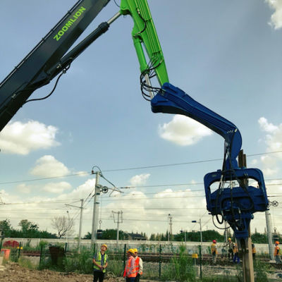 Robust Pile Driver for Road Construction | 15-Meter Driving Depth | High-Frequency Vibration | Excavator-Mounted Design