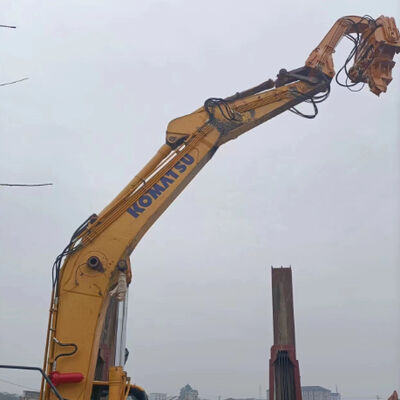 Stable Hydraulic Excavator Mounted Pile Driver - Corrosion-Resistant Design For Water Bodies Construction Projects