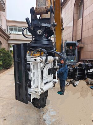 เครื่องตอกเสาเข็มแบบยึดจับด้านข้าง – ความสามารถในการทำงานช่วงบนต่ำและโครงสร้างกะทัดรัด พื้นที่จำกัดสำหรับรถขุดขนาด 25-32 ตัน