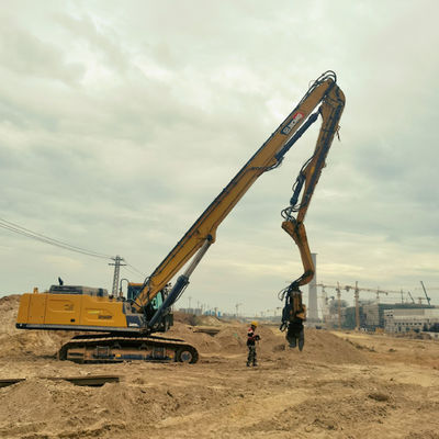 Heavy-Duty Sheet Pile Driver | Excavator-Mounted Design | High-Frequency Vibration