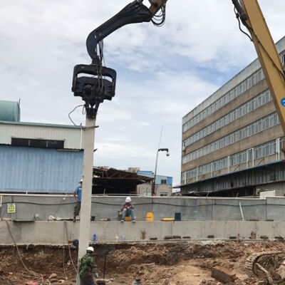 เครื่องติดตั้งชีทไพล์ที่เชื่อถือได้บำรุงรักษาง่ายประสิทธิภาพเสถียร