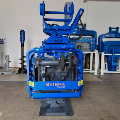 เครื่องตอกเสาเข็มด้านข้างสำหรับพื้นที่แคบ: ค้อนไวโบรยาว 9 เมตรสำหรับพื้นที่จำกัด