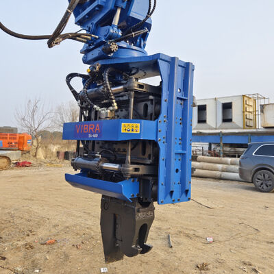 Compact & Powerful: Side Grip Pile Driver for 9m Deep Piling in Tight Spaces