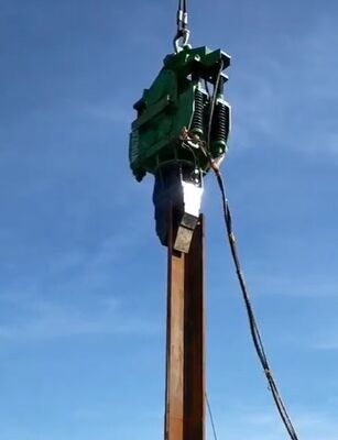DZ120A Electric Vibratory Pile Driver – Zero Emissions Outdoor Sensitive Environments & Adjustable Impact Frequency Control For 600-2000mm Piles