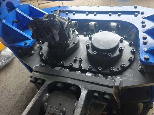 Hydraulic Pile Driver with Integrated Control Valve Assembly and Dual Pump Flow Merging System