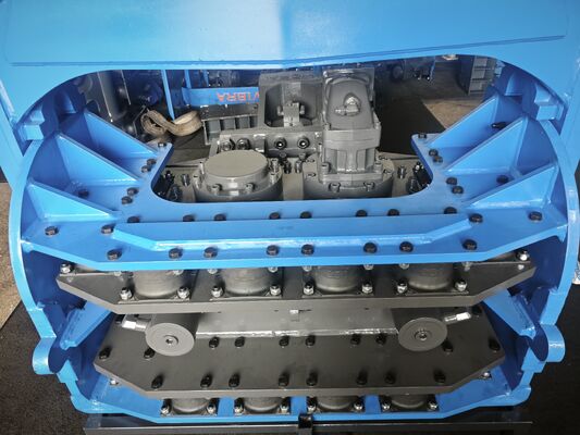หัวเจาะเสาเข็มไฮดรอลิกพร้อมชุดวาล์วควบคุมในตัวและระบบรวมการไหลของปั๊มคู่