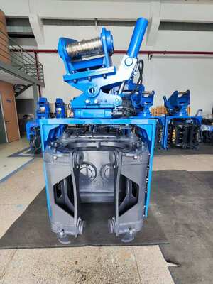 SV-400 เครื่องตอกเสาเข็มแบบจับด้านข้าง หมุนได้ 360 องศาต่อเนื่อง ขายดี
