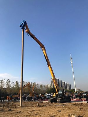 3200RPM 21 Meter Sheet Pile Driver Excavator Mounted For Construction